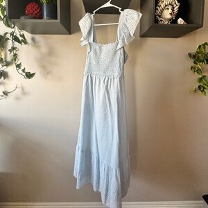 LC Lauren Conrad Light Blue Midi Dress